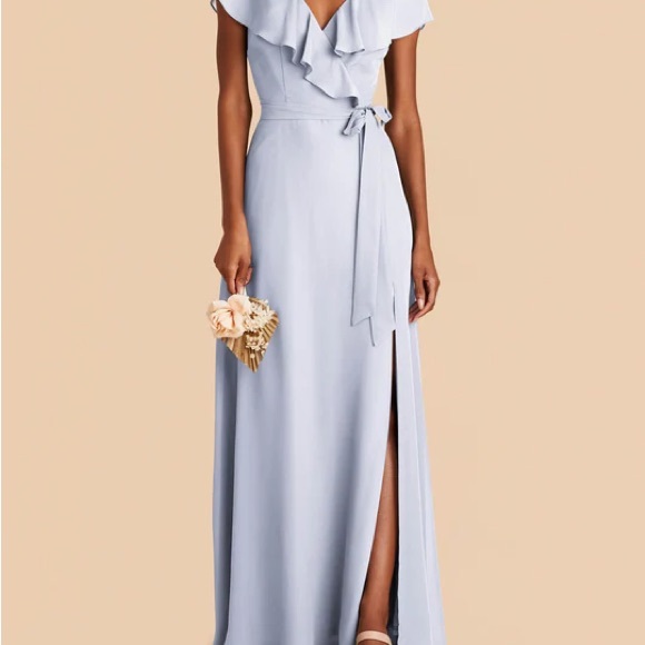 Jackson Dress Birdy Grey Chiffon Ice Blue - Picture 3 of 4